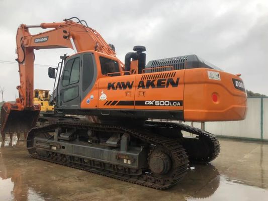 Excavadora usada Doosan DX500LC, excavadora de 50 toneladas de gran tamaño con rieles