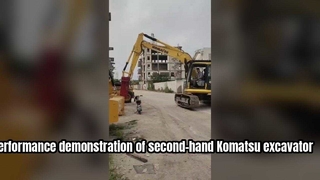 Demostración de rendimiento de la excavadora Komatsu PC200 usada